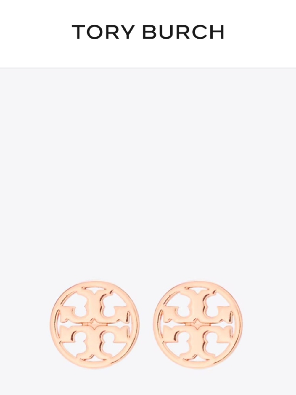 Tory Burch Icon 18K earrings rose gold